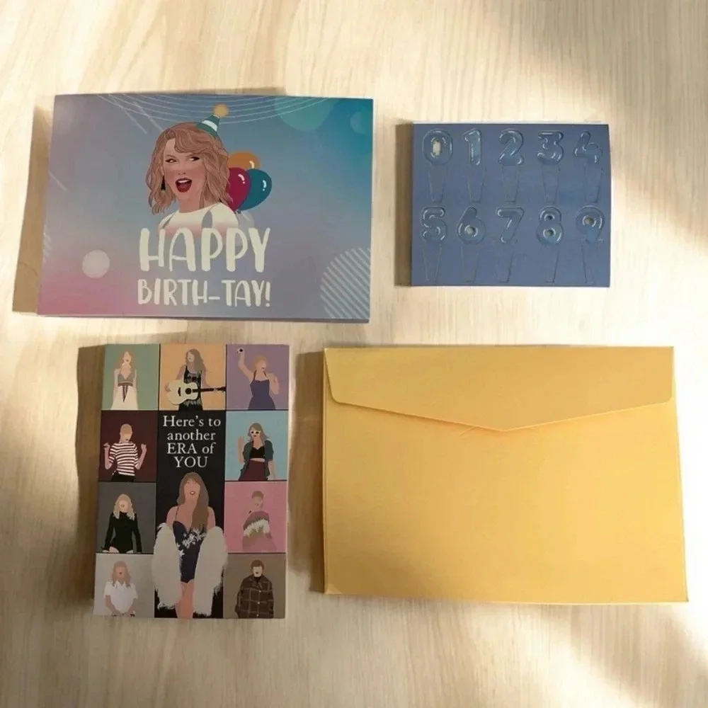 Taylor Swift Happy Birthday Card Swiftie Gift Eras Tour Pop Up 2 Card Set